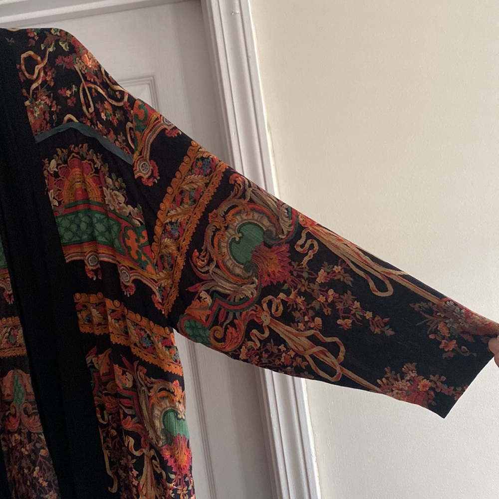 A.K.F. | Vintage Abstract Print Open Front Cardig… - image 4